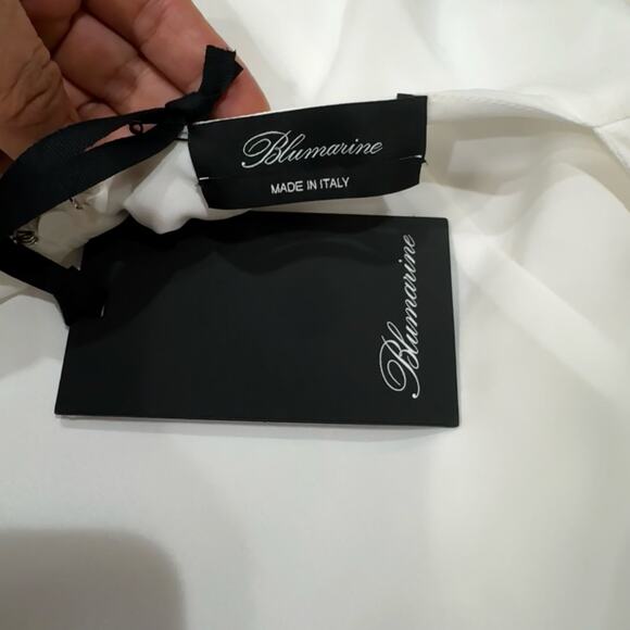 BLUMARINE Back Cut Out Mini Dress in black natural ivory IT 42 ( US 6) - Picture 5 of 14